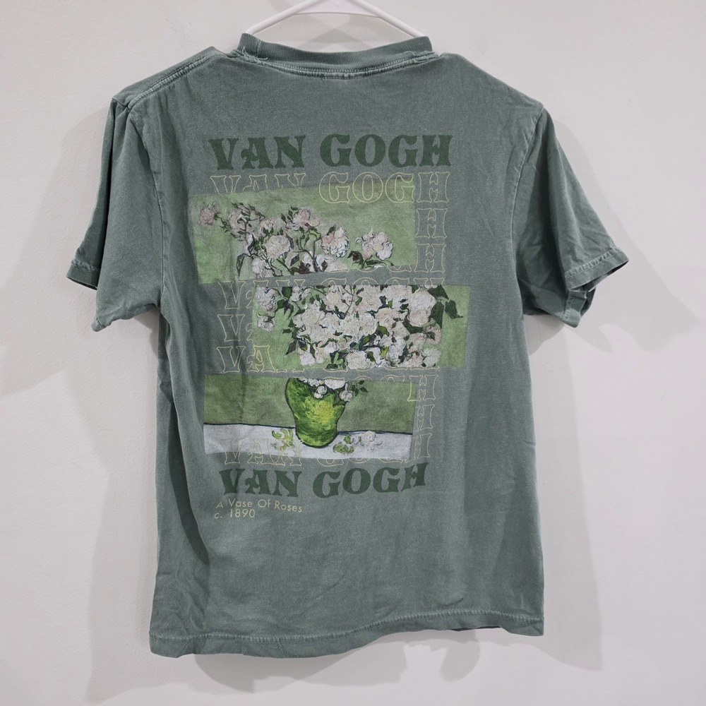 Pierce Archive Mens Van Gogh T Shirt Size Small Art Floral Artist Retro